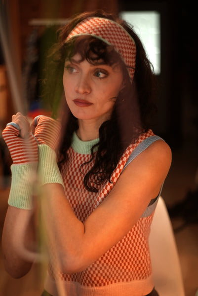 sweater vest checks | pascale