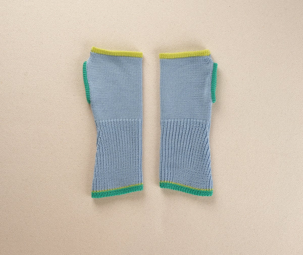 fingerless mitts - solid | côte d'azur