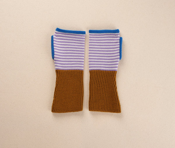 fingerless mitts - stripes | pain d'épice
