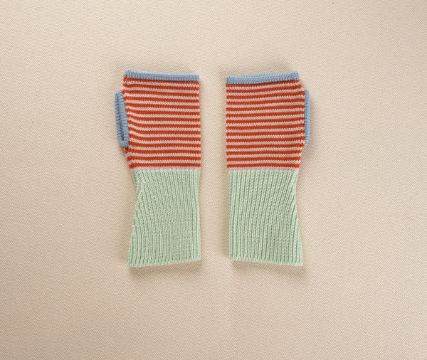 fingerless mitts - stripes | pascale