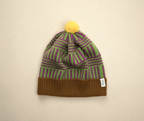 tuque - stripes | raspberry lime