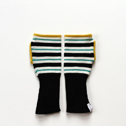 fingerless mitts - stripes | archipel