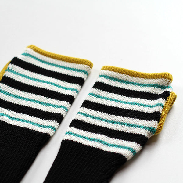 fingerless mitts - stripes | archipel